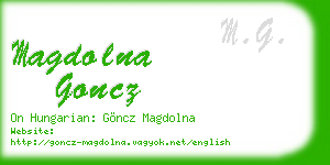 magdolna goncz business card